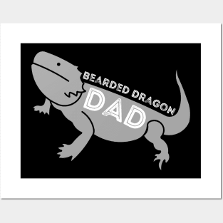 Bearded Dragon Dad Father's Day Man Dragon Lizard Papa Pa Posters and Art